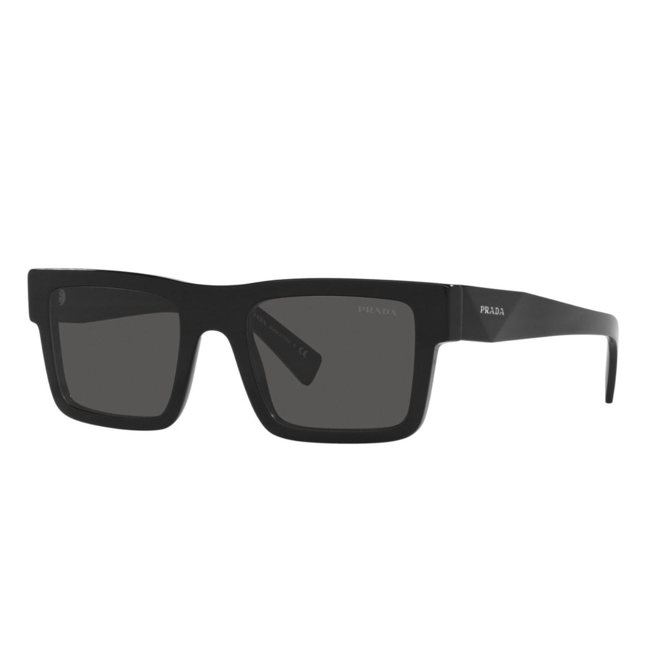 Prada SPR 19WS 1AB-5S0 Square Shape Black Silver