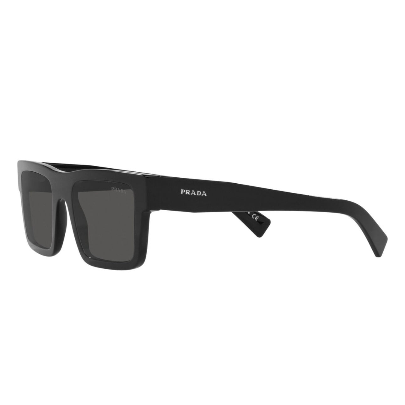Prada SPR 19WS 1AB-5S0 Square Shape Black Silver