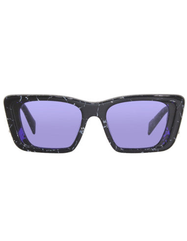 Prada SPR 08Y-F 03V-01O Oversized rectangular White Marble Violet