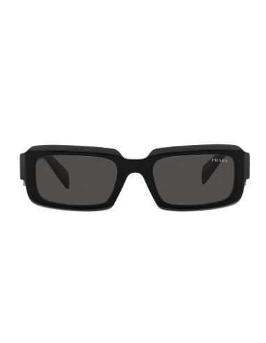 Prada SPR 27ZS 16K-08Z Square Shape Black Silver