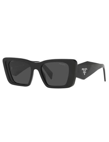 Prada SPR 08Y-F 1AB-5S0 Oversized rectangular Black Silver