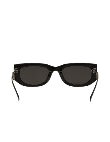 Prada SPR 14Y 1AB-5S0 Symbole Rectangle Black Silver