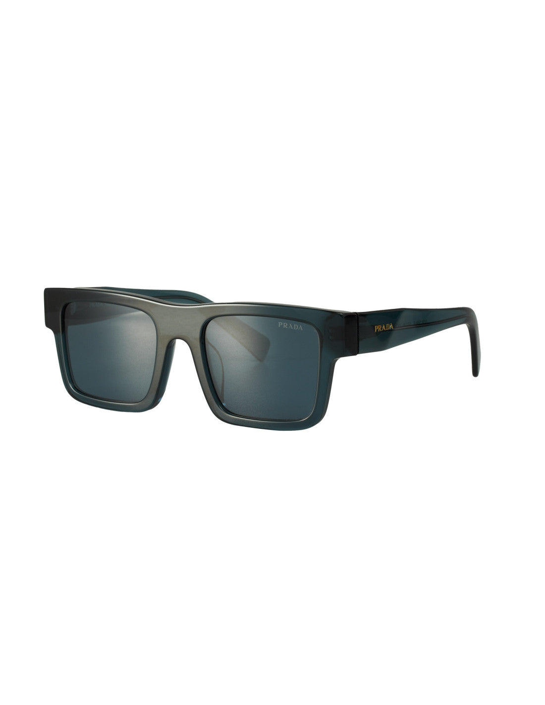 Prada SPR 19WS 08Q-420 Square Shape Crystal Blue