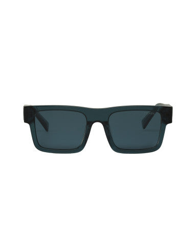 Prada SPR 19WS 08Q-420 Square Shape Crystal Blue