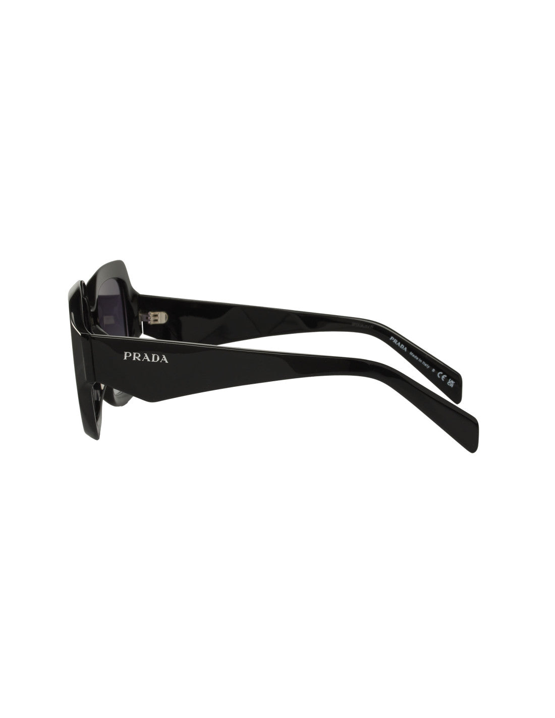 Prada SPR 28ZS 16K-09A Square Shape Black Silver