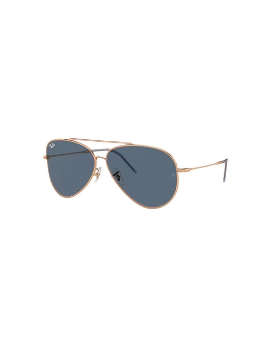 Ray Ban RB0101S 92023A Aviator Reverse Blue Rose Gold