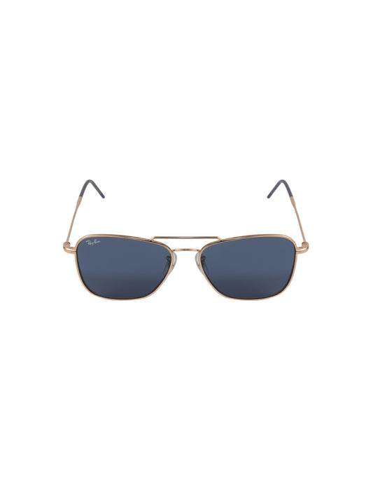 Ray Ban RB0102s 9202/3A Caravan Reverse Blue Rose Gold