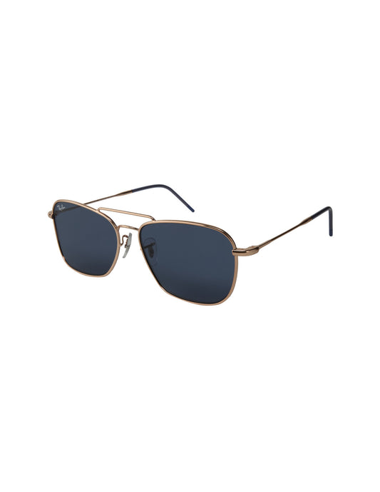 Ray Ban RB0102s 9202/3A Caravan Reverse Blue Rose Gold