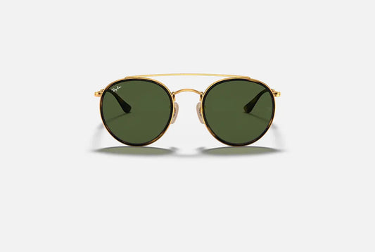 Ray Ban Rb3647n 001 Round Double Bridge Negro G-15 Dorado