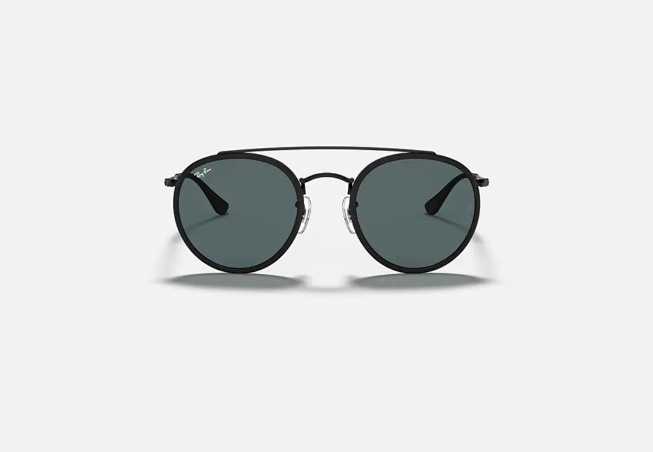 Ray Ban Rb3647n 002/58 Round Double Bridge Negro Polarizado
