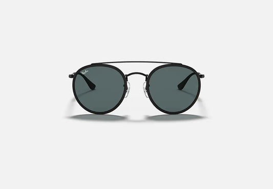 Ray Ban Rb3647n 002/58 Round Double Bridge Negro Polarizado