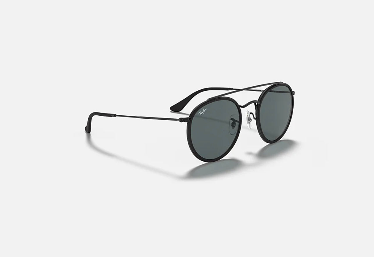 Ray Ban Rb3647n 002/58 Round Double Bridge Negro Polarizado