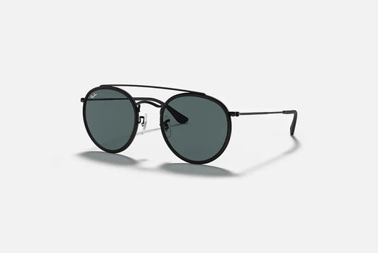 Ray Ban Rb3647n 002/58 Round Double Bridge Negro Polarizado