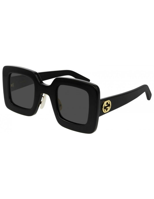 Gucci Gg0780S 005 Square Shape Negro Dorado Original