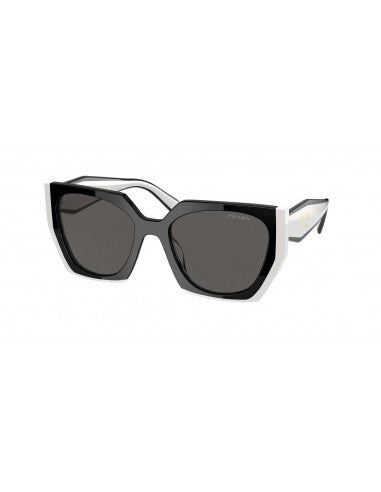 Prada SPR15W 09Q-5S0 Rectangle Shape Negro Blanco