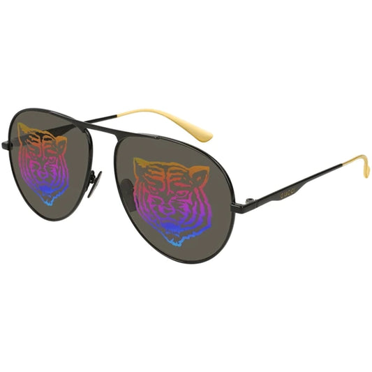 GG0334S 002 AVIATOR METAL NEGRO ESPEJO ORIGINAL
