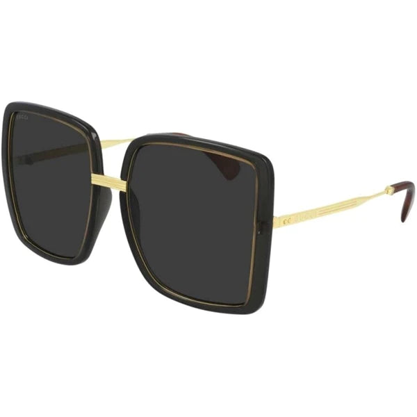 GG0903S 001 SQUARE SHAPE OVERSIZED NEGRO GRIS DORADO