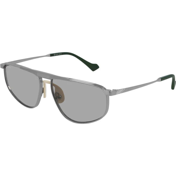 GG0841S 002 AVIATOR SQUARE GRIS PLATEADO ORIGINAL