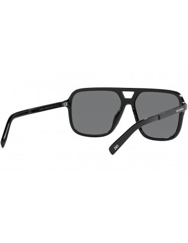 Dolce & Gabbana DG4354 3298/6G Aviator Square Negro Mate Plata