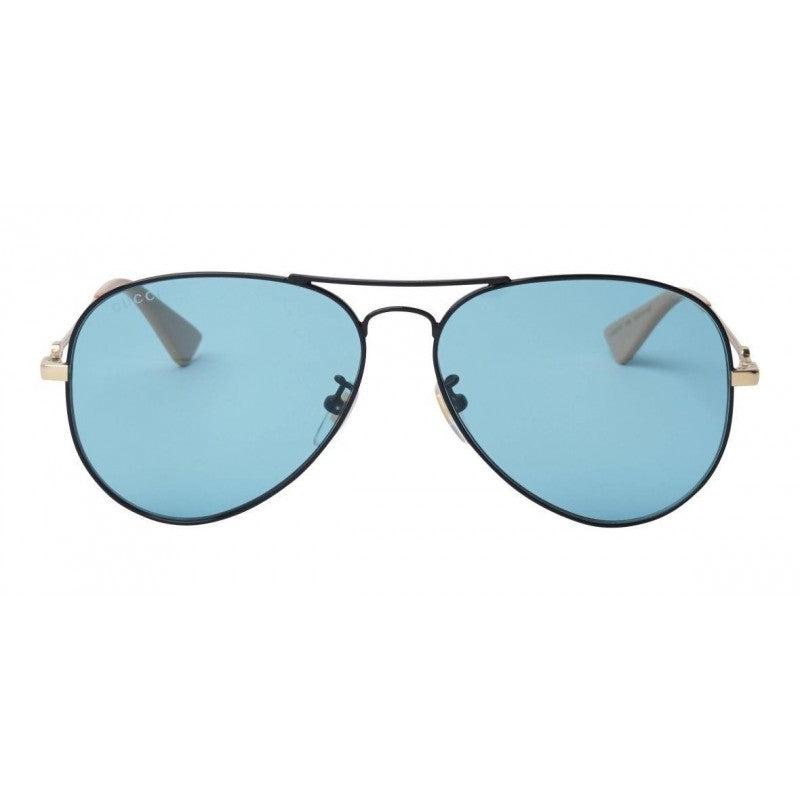 Gucci Gg0515s 005 Aviator Sunglasses Verde Transparente Negro