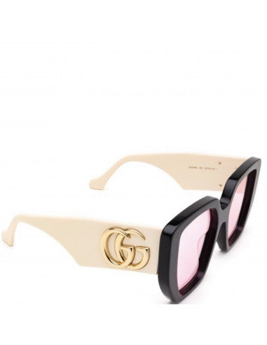Gucci Gg0956S 002 Square Shape Beige Rosa