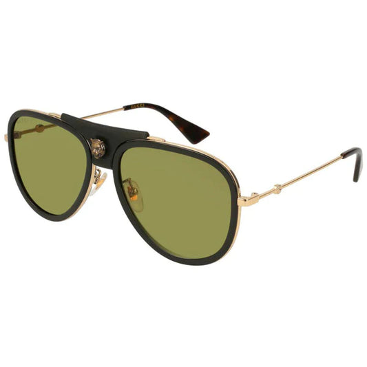 GG0062S 014 AVIATOR NEGRO VERDE PIEL ORIGINAL
