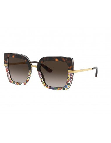 Dolce & Gabbana DG4373 3278/13 Square Shape Cafe Rojo Dorado