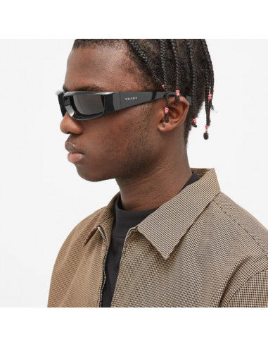 Prada SPR25Y 1AB-5S0 Runway sunglasses Negro Plata
