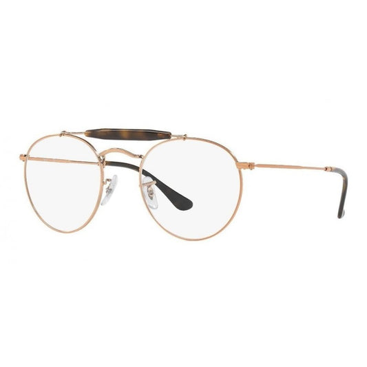 Ray Ban Oftalmico Rb3747v 2943 Round Double Bridge Cobre