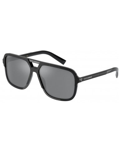 Dolce & Gabbana DG4354 3298/6G Aviator Square Negro Mate Plata
