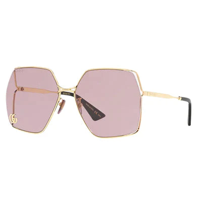 GG0817S 007 GEOMETRIC SHAPE LILA TRANSPARENTE DORADO