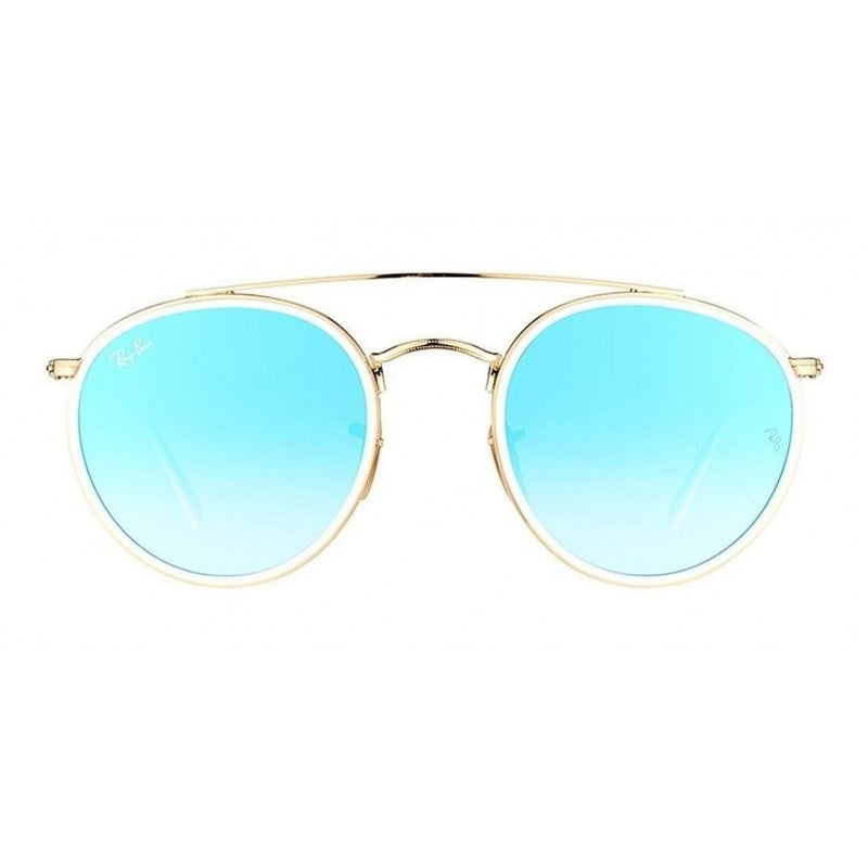Ray Ban Rb3647n 001/4o Round Double Bridge Turquesa Dorado