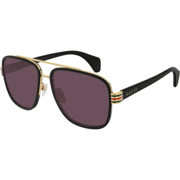 GG0448S 003 AVIATOR NEGRO VINO TRANSPARENTE ORIGINAL