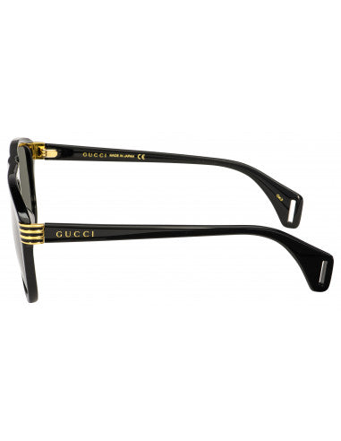 Gucci Gg0525s 001 Aviador Acetato Negro Dorado