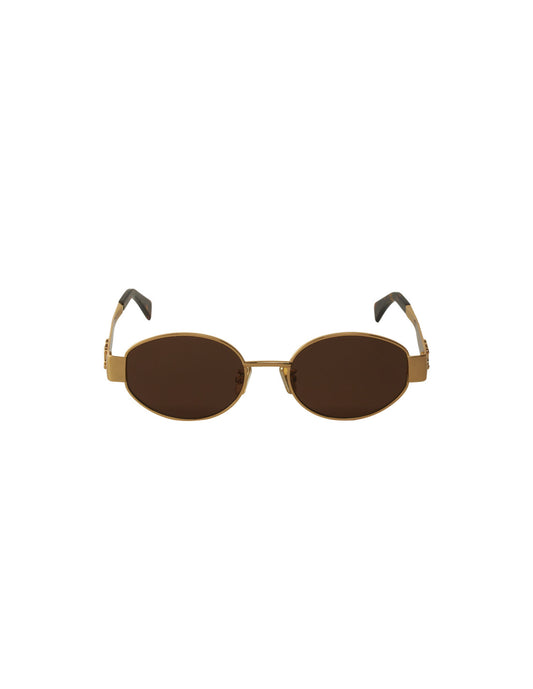 Celine CL40235U Oval Shape Coffe Gold