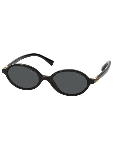 Miu Miu MU 04ZS 1AB-5S0 Oval Shape Black Gold