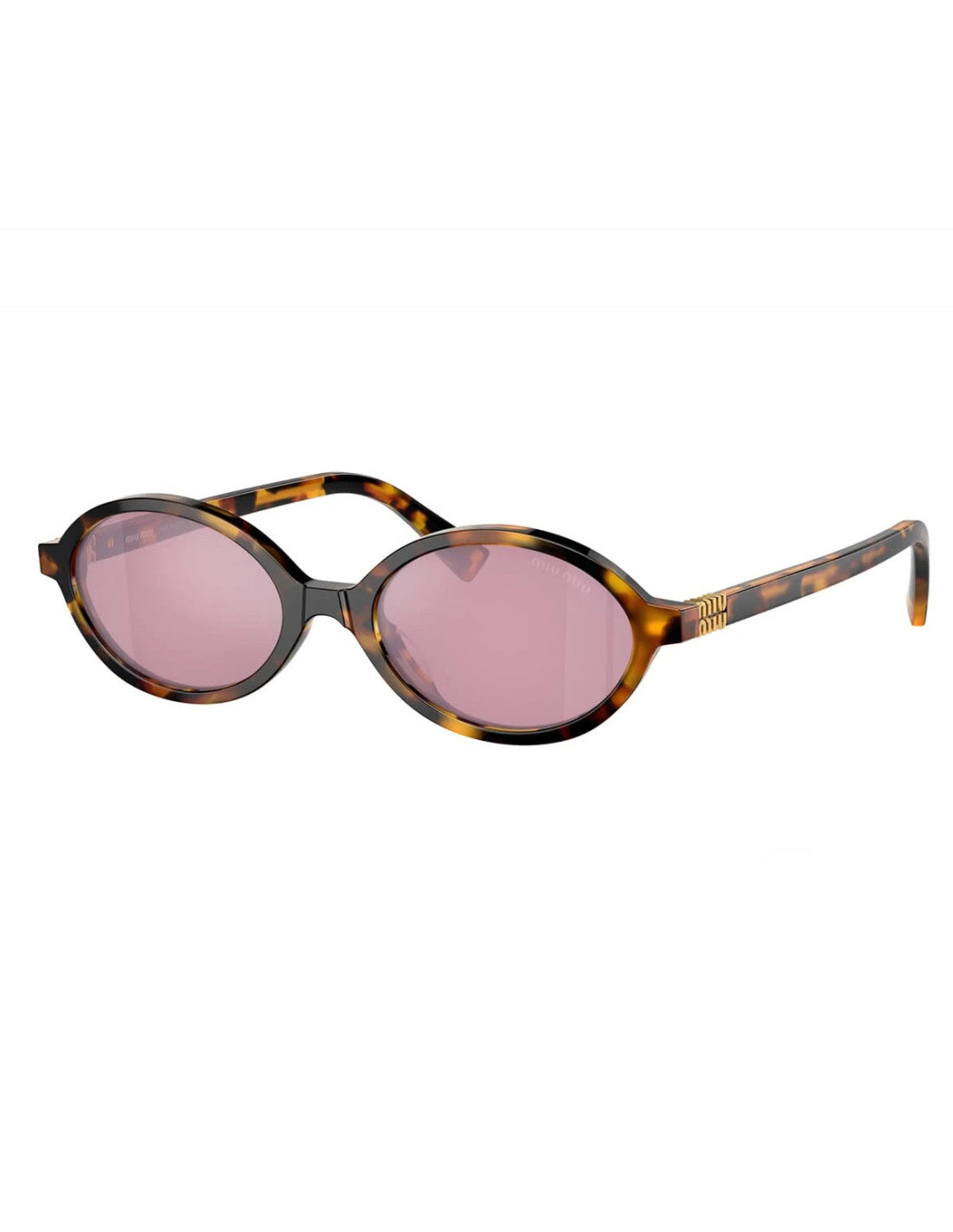 Miu Miu MU 04ZS VAU-5OD Oval Shape Tortoise Wine