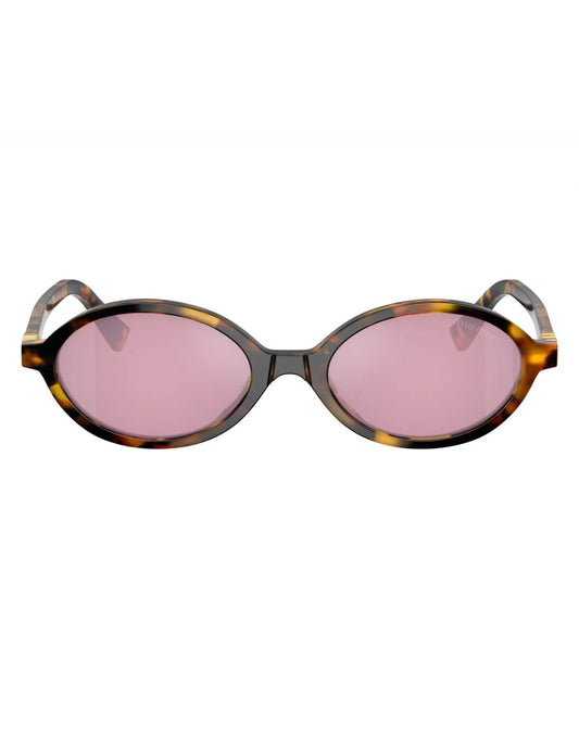 Miu Miu MU 04ZS VAU-5OD Oval Shape Tortoise Wine