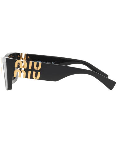 Miu Miu MU 09WS 1AB-5S0 Square Shape Black Gold