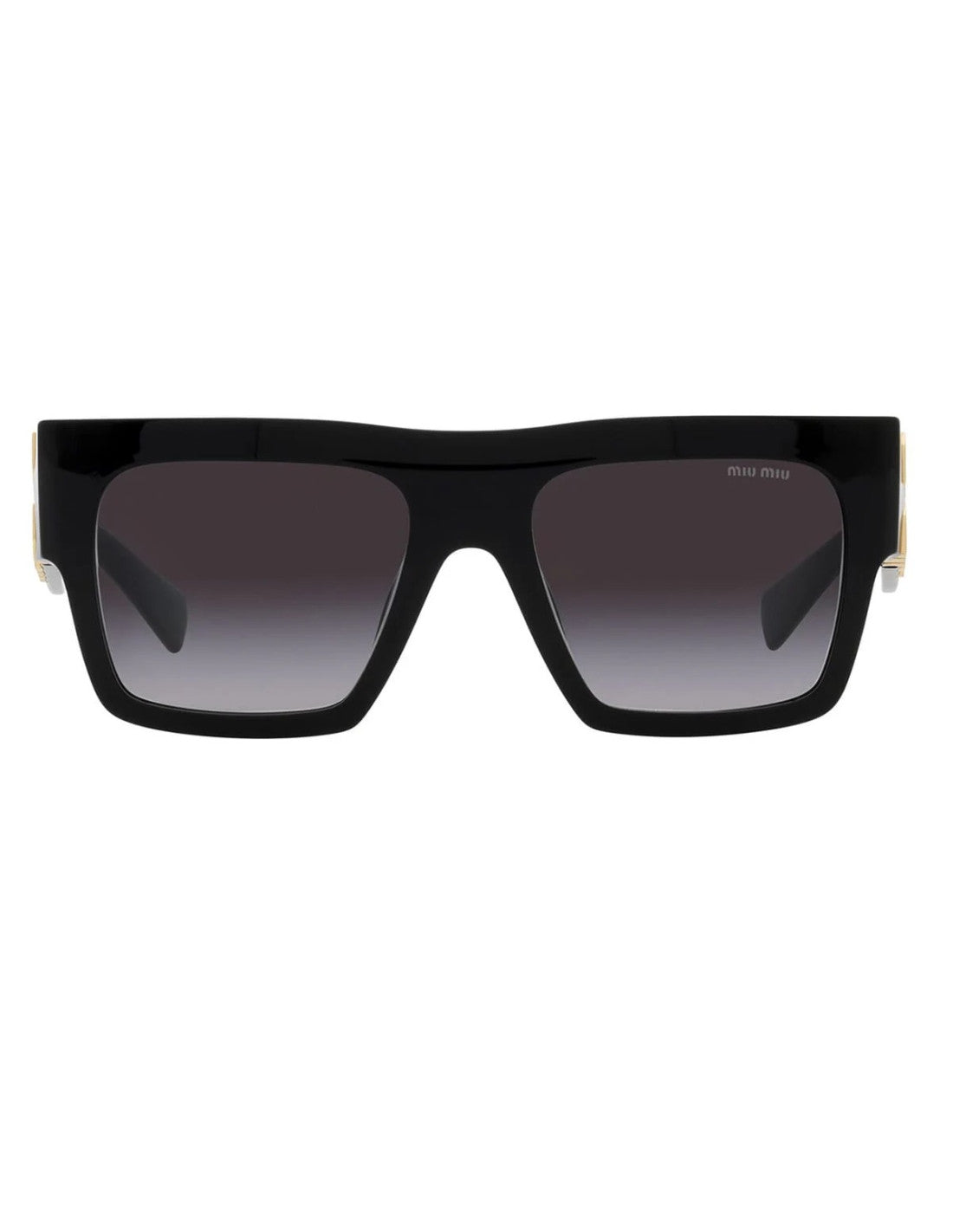 Miu Miu MU 10WS 1AB-5D1 Square Shape Black Gold