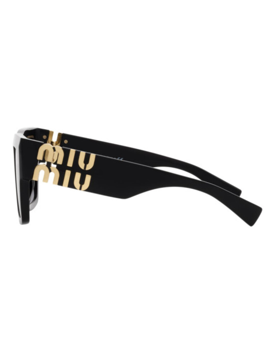 Miu Miu MU 10WS 1AB-5D1 Square Shape Black Gold