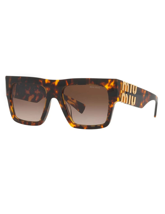 Miu Miu MU 10WS VAU-6S1 Square Shape Tortoise Gold