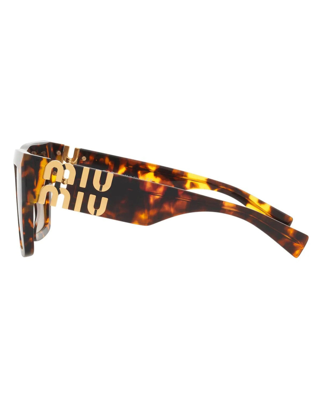 Miu Miu MU 10WS VAU-6S1 Square Shape Tortoise Gold