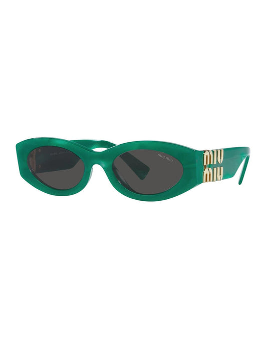 Miu Miu MU 11WS 15H-5S0 Oval Shape Green Dark