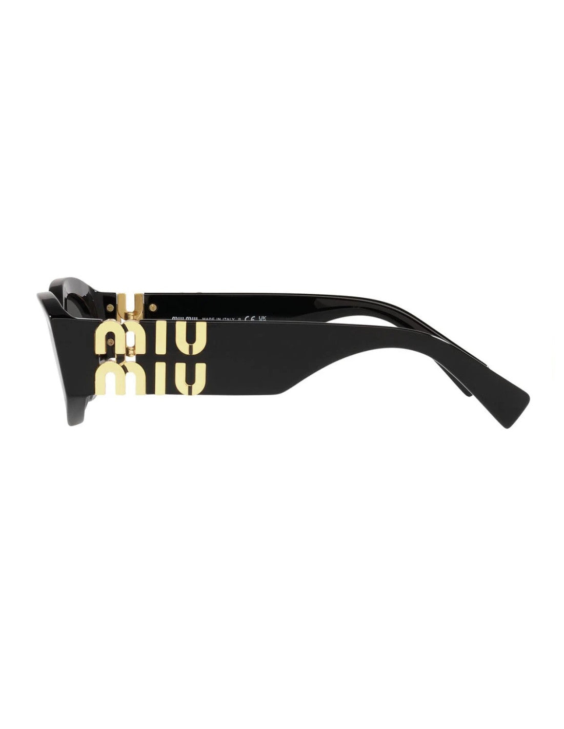 Miu Miu MU 11WS 1AB-5S0 Oval Shape Black Gold