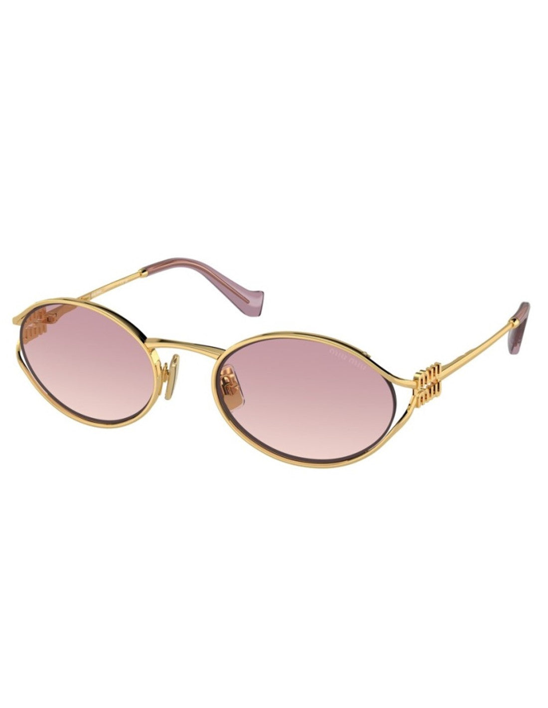 Miu Miu MU 52YS 5AK-06S Oval Shape Pink Gradient Gold