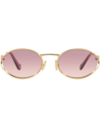 Miu Miu MU 52YS 5AK-06S Oval Shape Pink Gradient Gold