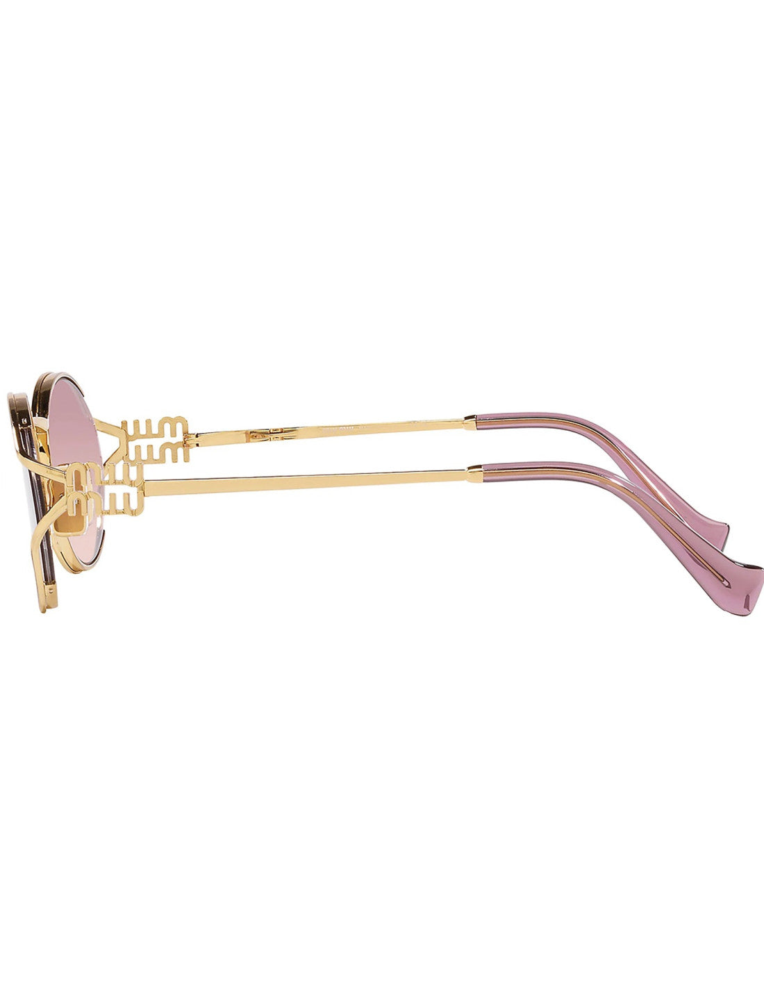 Miu Miu MU 52YS 5AK-06S Oval Shape Pink Gradient Gold