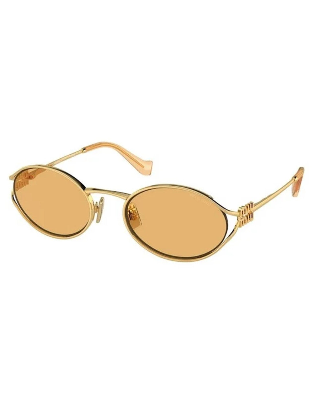 Miu Miu MU 52YS 5AK-10B Oval Shape Orange Gold