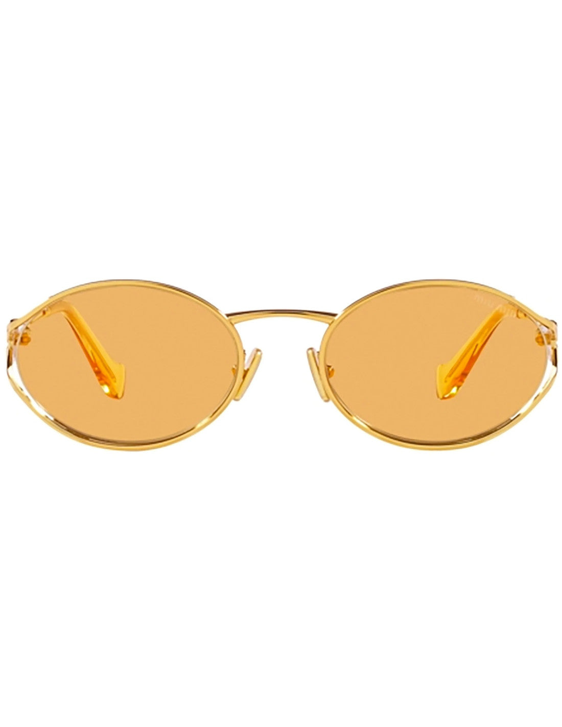 Miu Miu MU 52YS 5AK-10B Oval Shape Orange Gold